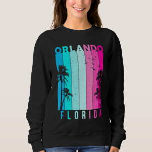 Sweatshirt Retro Orlando Floride Plage été Tropical Souven
