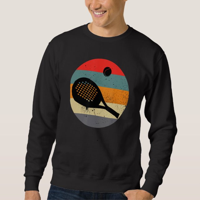Sweatshirt Retro Padel Tennis, Padel Tennis, Padel Trainer (Devant)