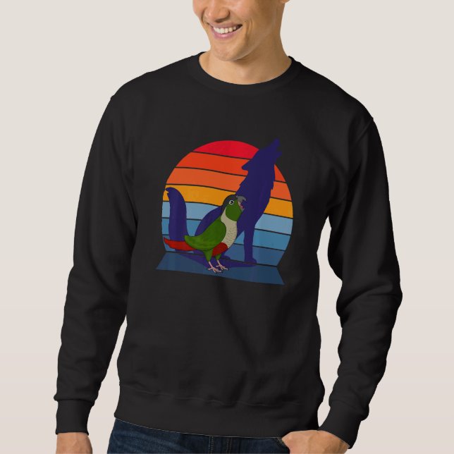 Sweatshirt Retro Parrot I Howling Wolf I Screaming Green Chee (Devant)