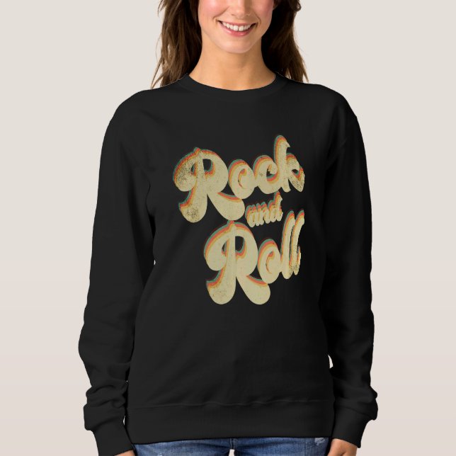Sweatshirt Retro Rock and Roll   (Devant)