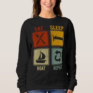 Sweatshirt Rétro Sarcastique Pour Le Capitaine Mangez Sleep B