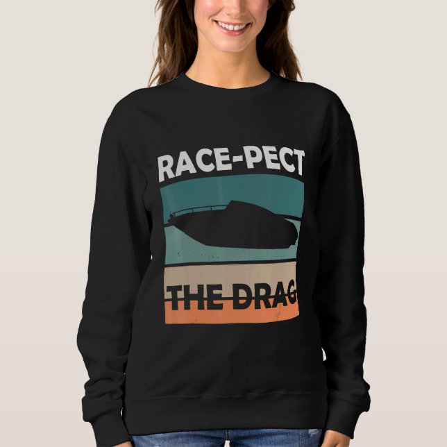 Sweatshirt Retro Speedboat Racing Drag Boat Racer Drag Boat R (Devant)