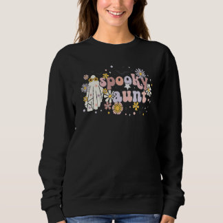 Sweatshirt Retro Spooky Aunt Family Halloween Matching