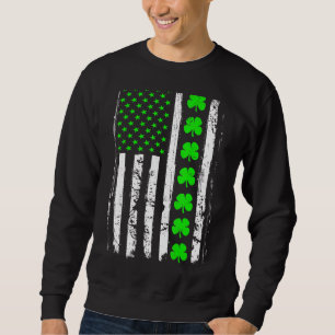 Sweatshirt Retro St Patrick's Day Drapeau vert irlandais amér