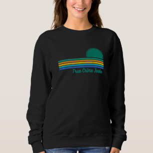 Sweatshirt Retro Stripes coucher de soleil True Crime Junkie