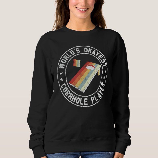 Sweatshirt Retro Style sacs de haricots drôle Worldu2019s oka (Devant)