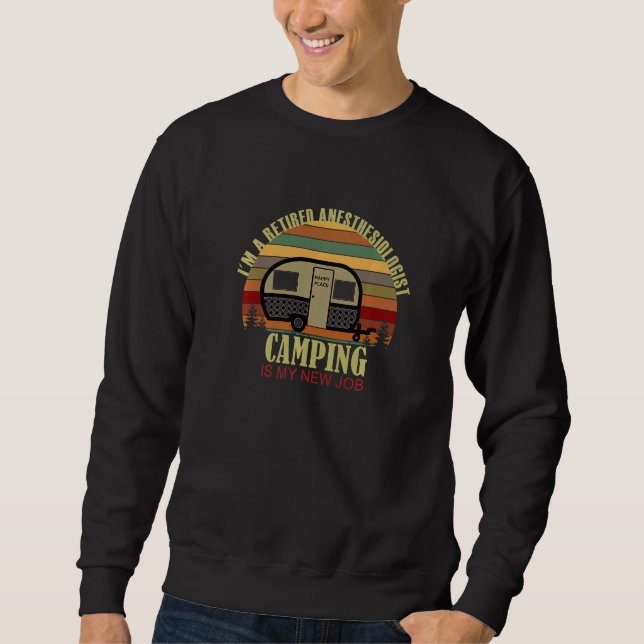 Sweatshirt Retro Sunset Camper Retired ANESTHESIOLOGIST New J (Devant)