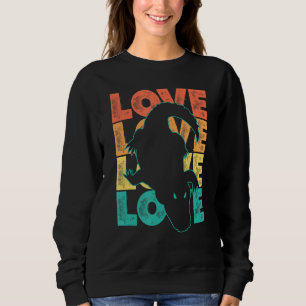 Sweatshirt Retro Sunset I Love Crocodile Idée Pour Animal 1