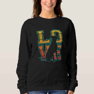 Sweatshirt Retro Sunset I Love My Boxer Dog Theme Design