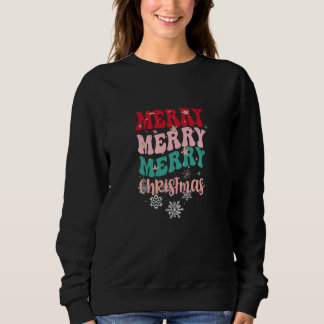 Sweatshirt Retro Super Joyeux Noël Wavy Texte