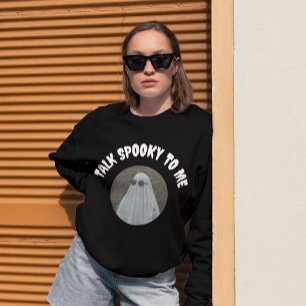 Sweatshirt Retro Talk Éffrayant Me Cool Ghost Halloween
