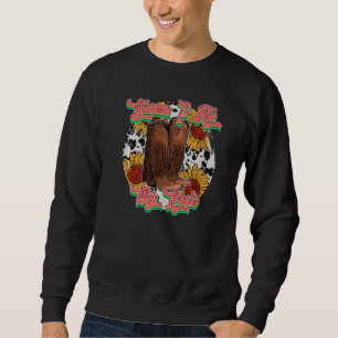 Sweatshirt Retro Tournesol Boot Blâmer Tout Sur Ma Racine Wes