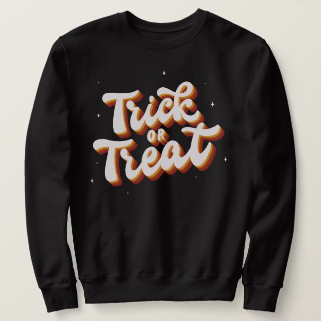 Sweatshirt Retro Trick ou Treat (Design devant)