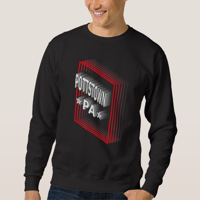 Sweatshirt Retro Vaporwave Pottstown Pennsylvania PA (Devant)
