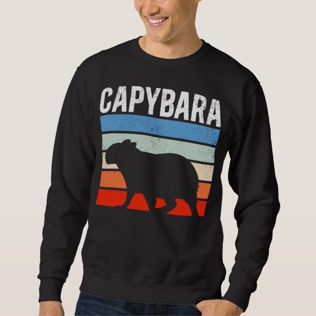 Sweatshirt Retro Vintage Capybara Cute Animal (Devant)