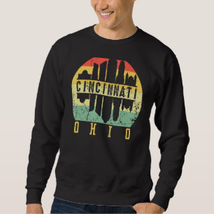 Sweatshirt Retro Vintage CINCINNATI OHIO Centre-ville Skylin