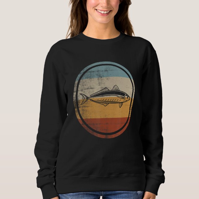 Sweatshirt Retro Vintage Fishing Round Scad Fish (Devant)