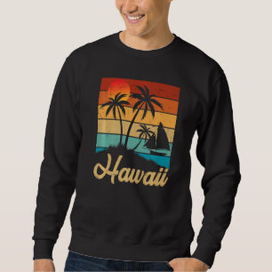 Sweatshirt Retro Vintage Hawaii Hawaii Island Beach été