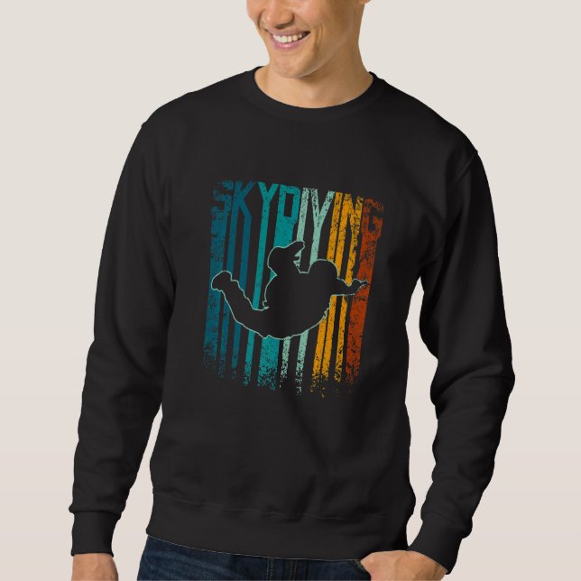 Sweatshirt Retro Vintage skydiving (Devant)