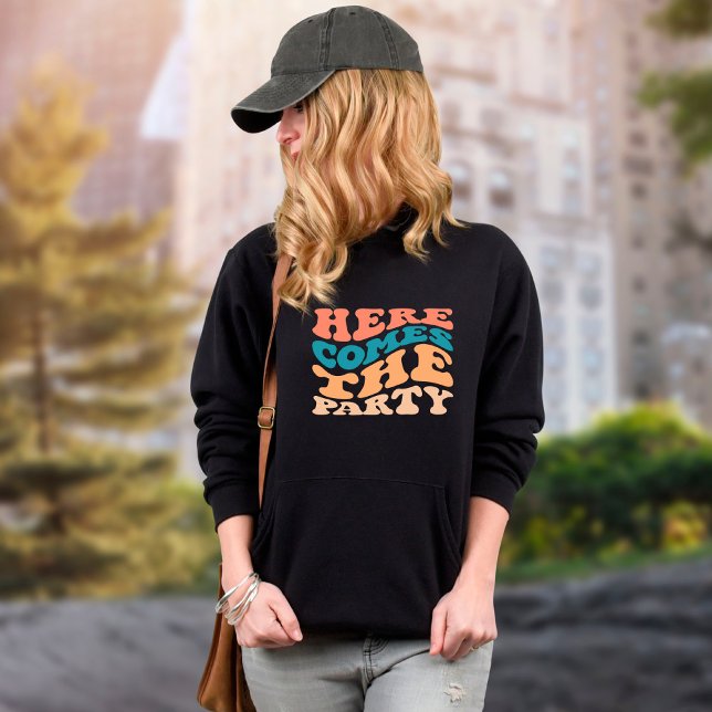 Sweatshirt Retro Voici la fête d'enterrement de vie de jeune  (Créateur téléchargé)