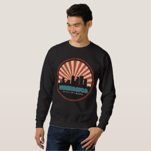 Sweatshirt Retro Washington DC Skyline Souvenir Vintage