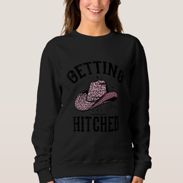 Sweatshirt Retro Wavy Getting Hitched Getting Rowdy Bachelore (Devant)