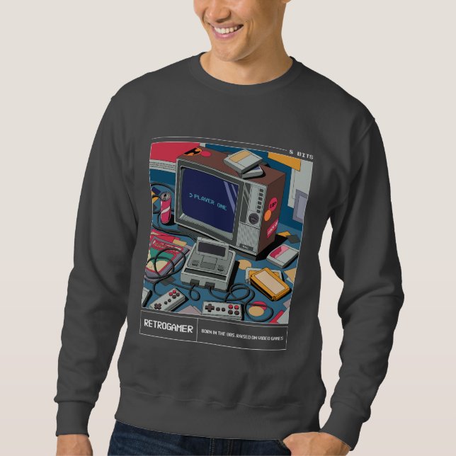 Sweatshirt Rétrogamer (Devant)