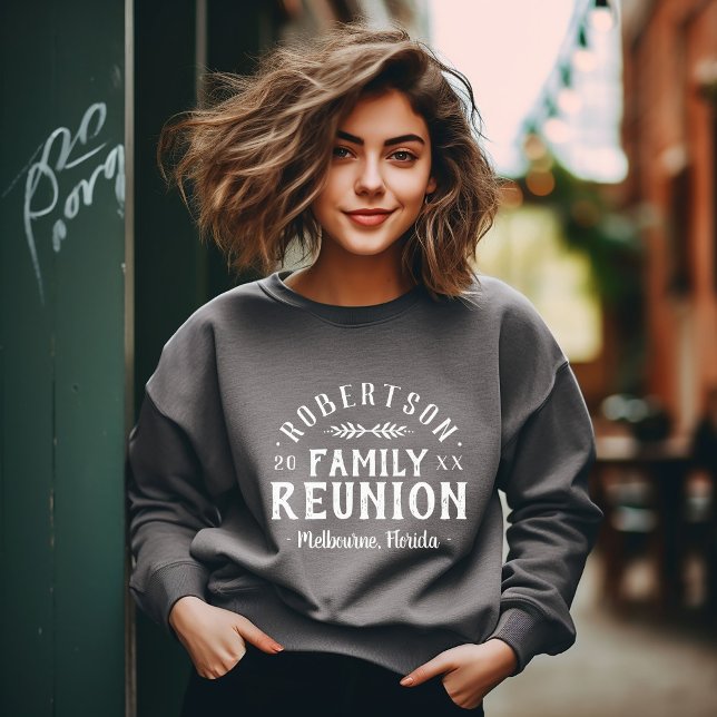 Sweatshirt Retrouvailles familiales personnalisées rustiques  (Créateur téléchargé)