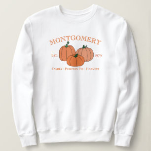Sweatshirt Réunion de famille Citrouilles d'automne Nom perso
