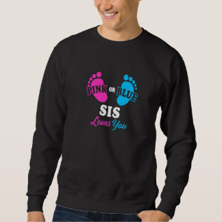 Sweatshirt Révélation du sexe de la sœur Fête prénatale de bé
