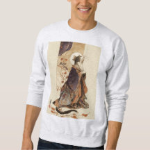 "Rêverie d'automne" Chat japonais en kimono Art