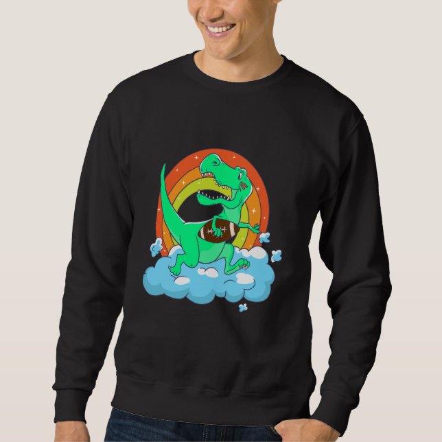 Sweatshirt rex playing rugby football (Devant)
