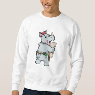 Sweatshirt Rhino à la peinture avec des couleurs