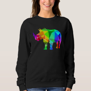 Sweatshirt Rhino arc-en-ciel coloré