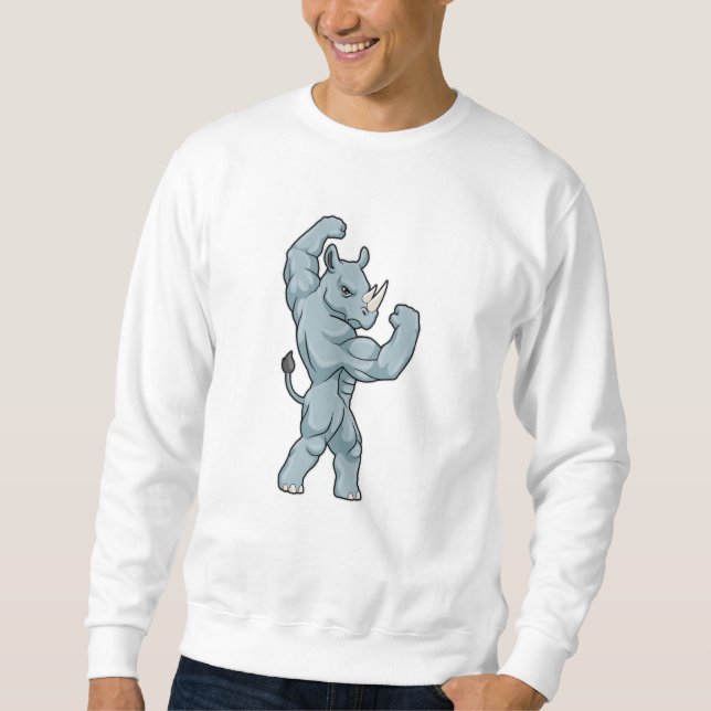 Sweatshirt Rhino comme Bodybuilder extrême (Devant)