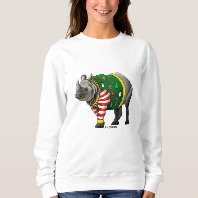 Sweatshirt rhino indien de vacances (Devant)