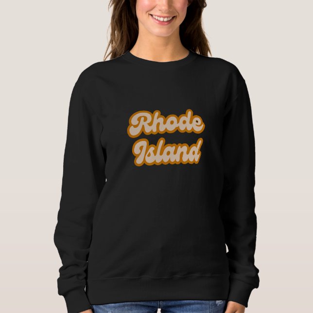 Sweatshirt Rhode Island America USA State Retro (Devant)