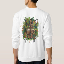 Sweatshirt Rhythm of the Jungle - Art afro moderne avec Triba