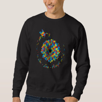 Sweatshirt Ribbon Fleur Oiseau Puzzle Amour En Vie Accepter A
