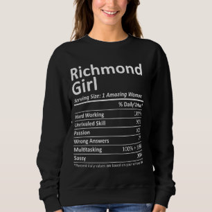 Sweatshirt Richmond Girl Ca California Funny City Accueil Rac
