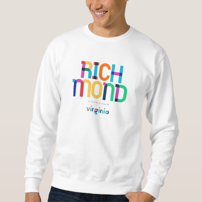 Sweatshirt Richmond Virginia Mid Century, Pop Art, (Devant)