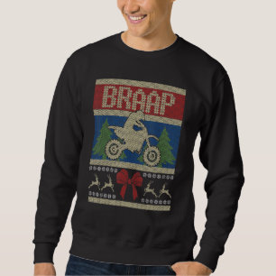Sweatshirt Ride Motocross Douille de Noël moche Mx Dirt Vélo