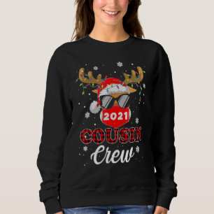 Sweatshirt Rinder En Masque Cousin Équipage Funny Xmas Famill