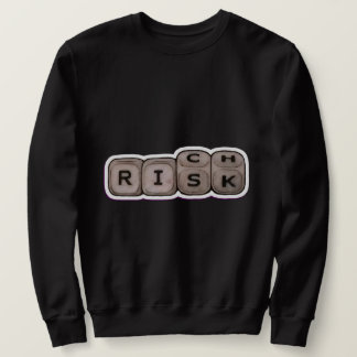 Sweatshirt Risque à Riche - Jeu de mots avec touches de clavi