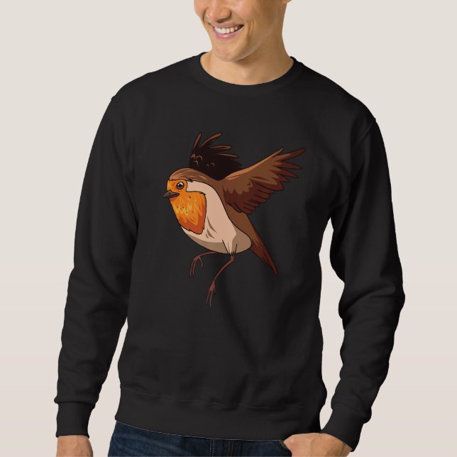 Sweatshirt Robin Bird  Cute Birds Animal  Graphic (Devant)