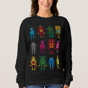 Sweatshirt Robots cadeau Robotik Retro jouet plaisanter