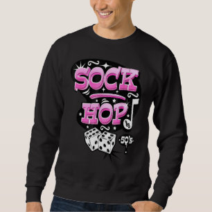 Sweatshirt Roche Costume Sock Hop 1950 Et Rouleau Vintage les