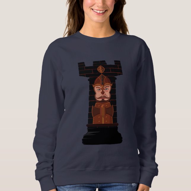 Sweatshirt Roche d'échecs noire (Devant)