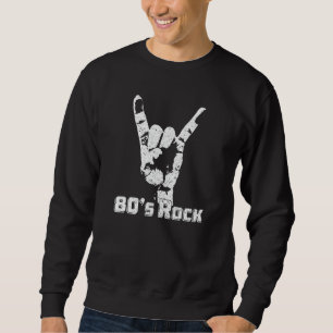 Sweatshirt Rock n Roll - Retro 80s Rock Music Band Men W