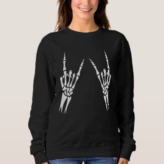Sweatshirt Rock N Rouleau Skeleton Cool Halloween Rock